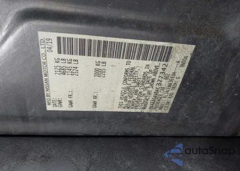 2019 Nissan Maxima 3.5 Sl из США, поврежденный, VIN 1N4AA6AV6KC377342